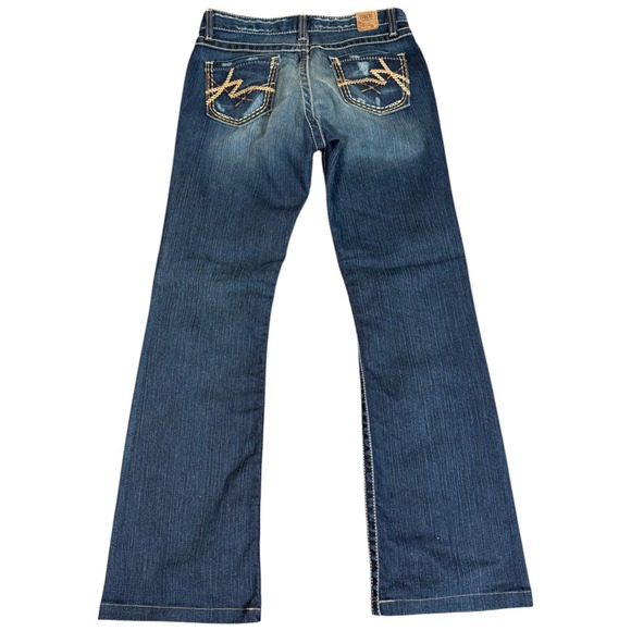 Buckle BKE Kate Womens Blue Jeans Denim Boot 28x30 Wide Leg Low Rise Distressed - Picture 2 of 4